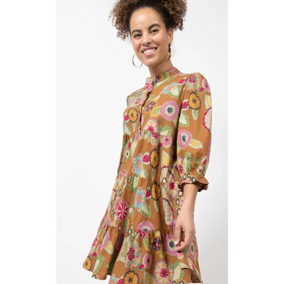 Rare- Uncle Frank Whimsical Tiered Shirt Dress Size XS / Néw No Tags - Picture 1 of 7